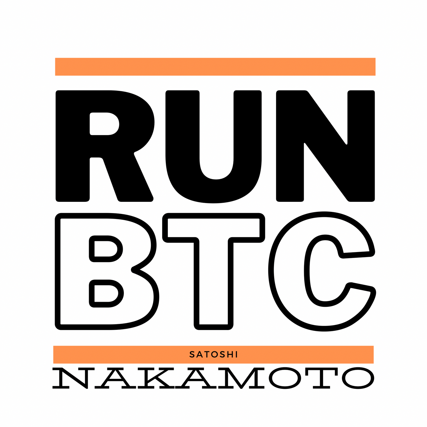 RUN BTC Bitcoin T-Shirt BIO