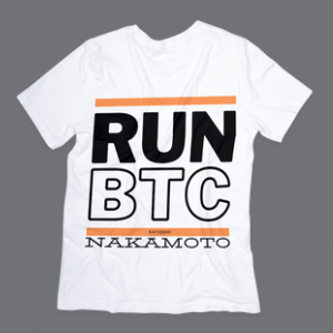 RUN BTC Bitcoin T-Shirt BIO